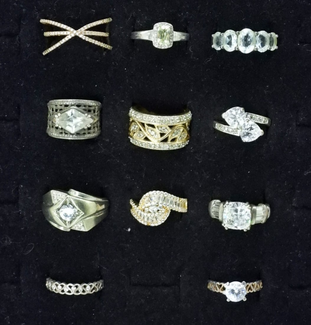 (11) BRIDAL STYLE 925 FASHION RINGS (1 of 2)