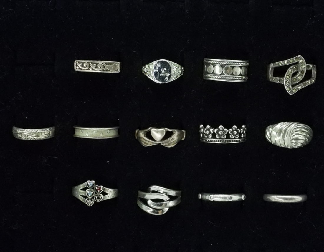 (13) STERLING RINGS/BANDS (1 of 2)