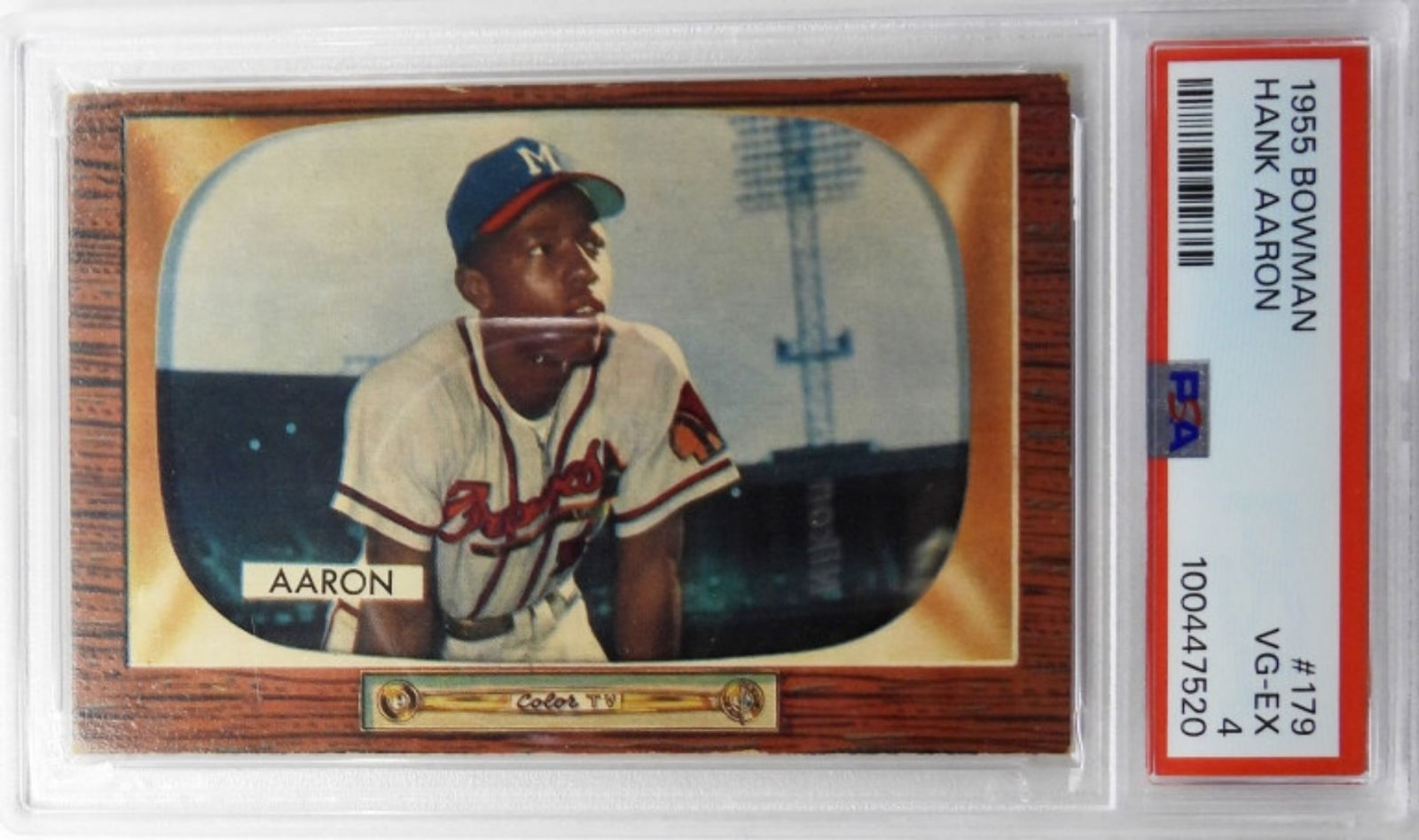 1955 BOWMAN #179 HANK AARON PSA 4 VG-EX (1 of 2)