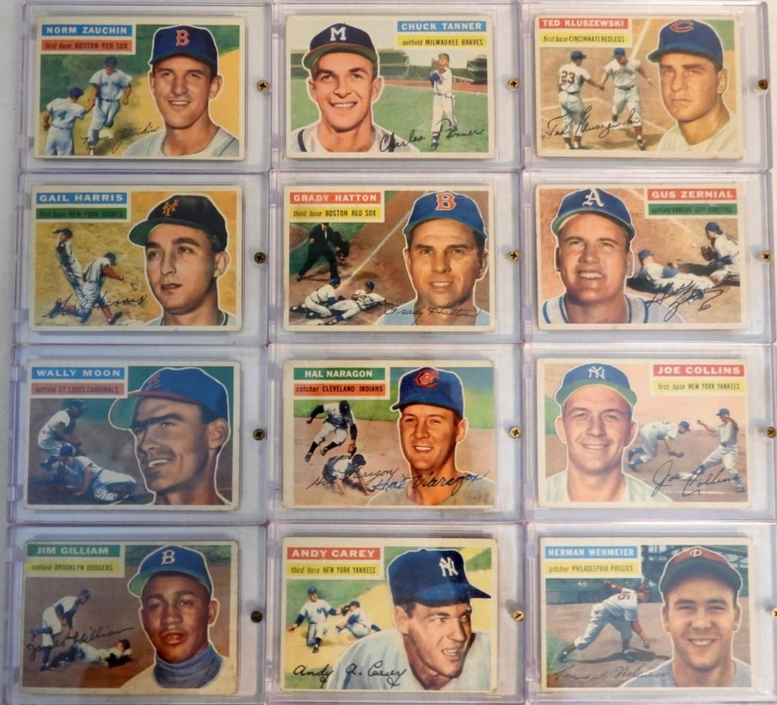 (12) 1956 TOPPS BASEBALL CARD LOT (1 of 2)