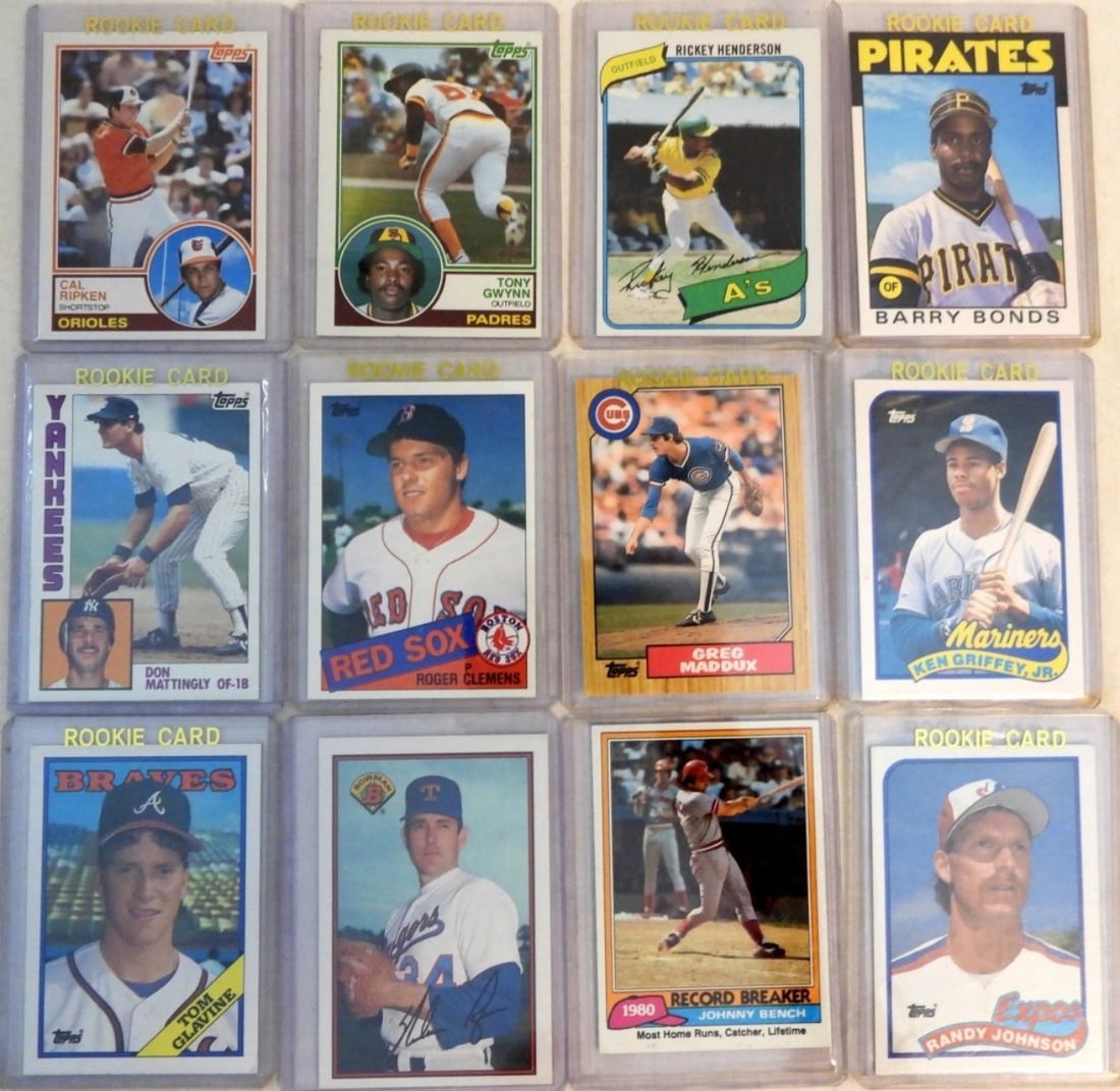 (12) STAR & ROOKIE CARDS from 1980s: ALL DIFFERENT - NICE LOT - MOSTLY EM or BETTER