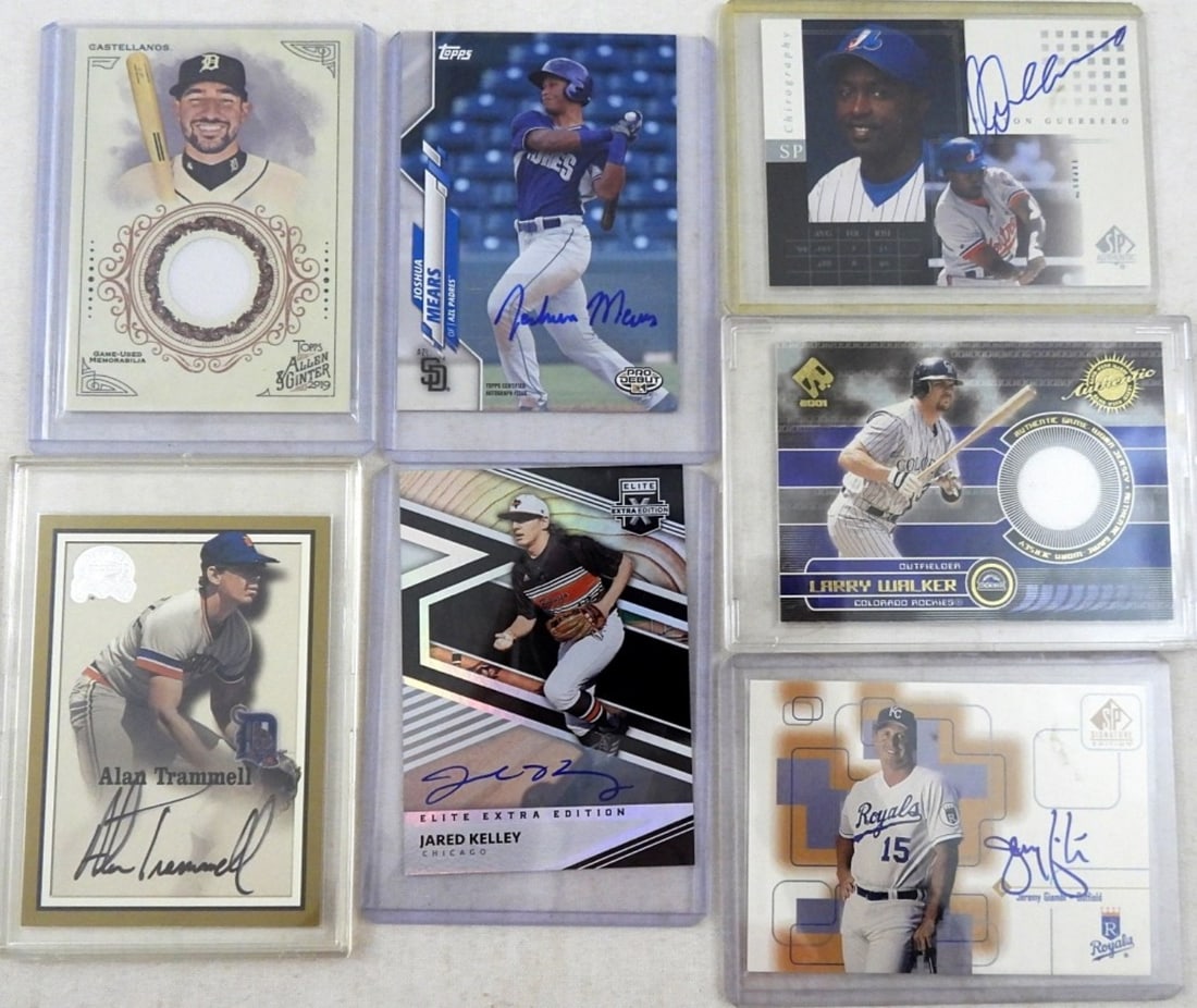 (7) BASEBALL JERSEY AND AUTOGRAPH CARDS (1 of 2)