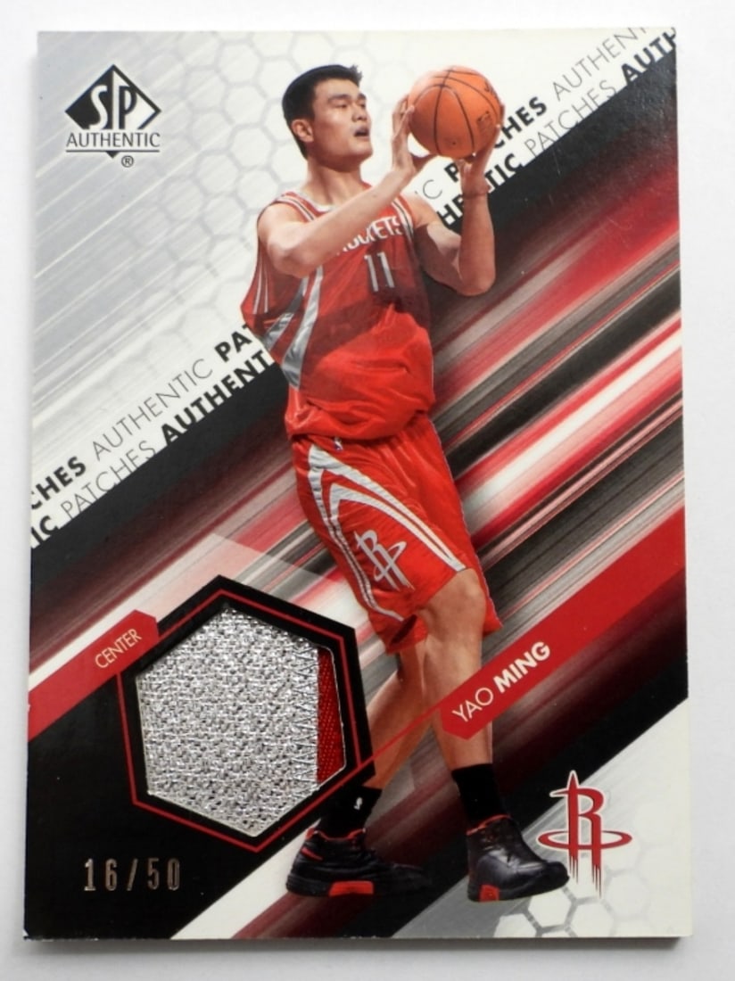 YAO MING LIMITED JERSEY PATCH CARD 16/50 (1 of 2)