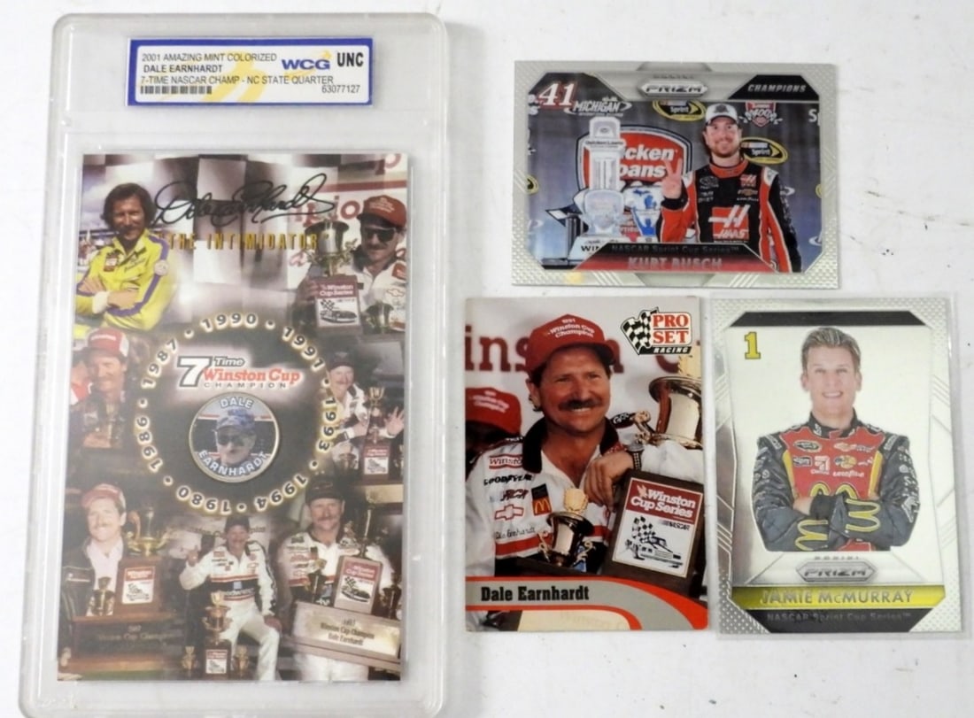 2001 DALE EARNHARDT STATE QTR WCG UNC: plus (3) RACING CARDS