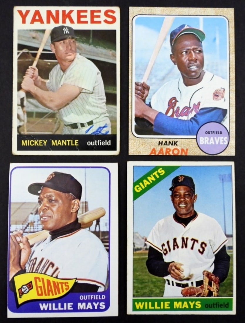 (4) STAR CARDS MANTLE, MAYS & AARON (1 of 2)