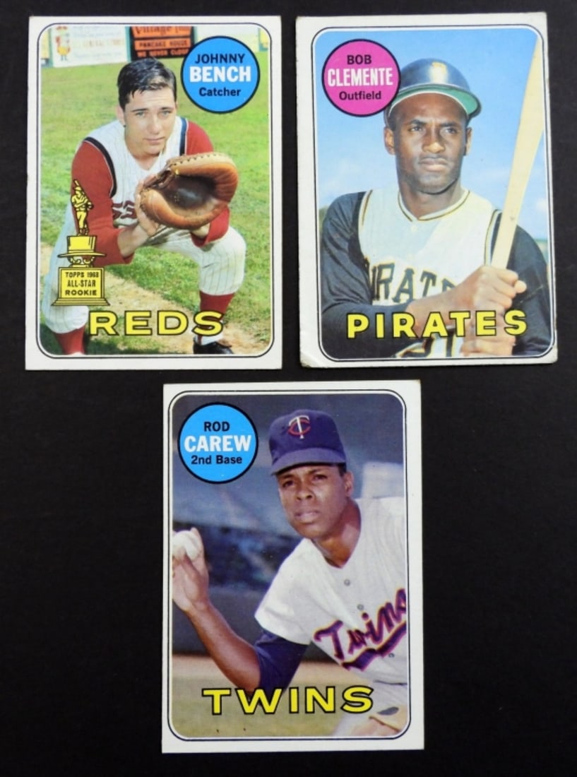 1969 TOPPS BENCH, CAREW & CLEMENTE (1 of 2)