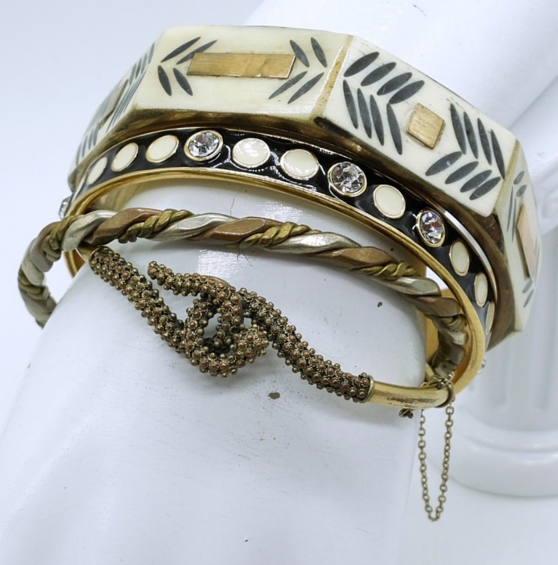 (4) GOLD TONE BRACELETS-KATE SPADE & MORE (1 of 1)