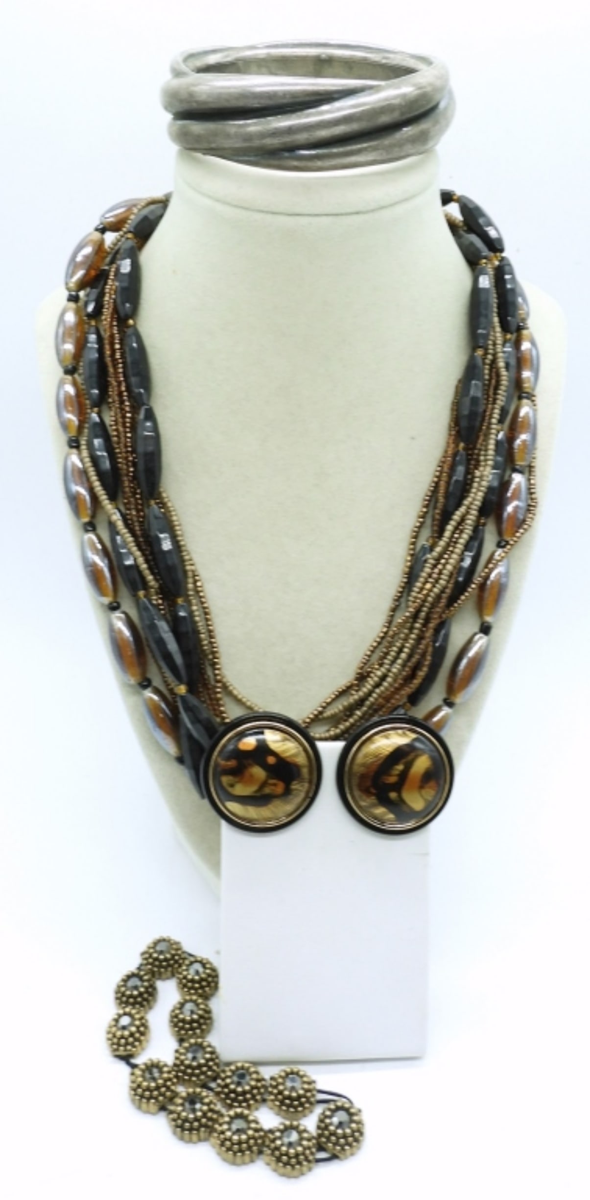4 BRONZE& BLACK LADIES FASHION JEWELRY (1 of 1)