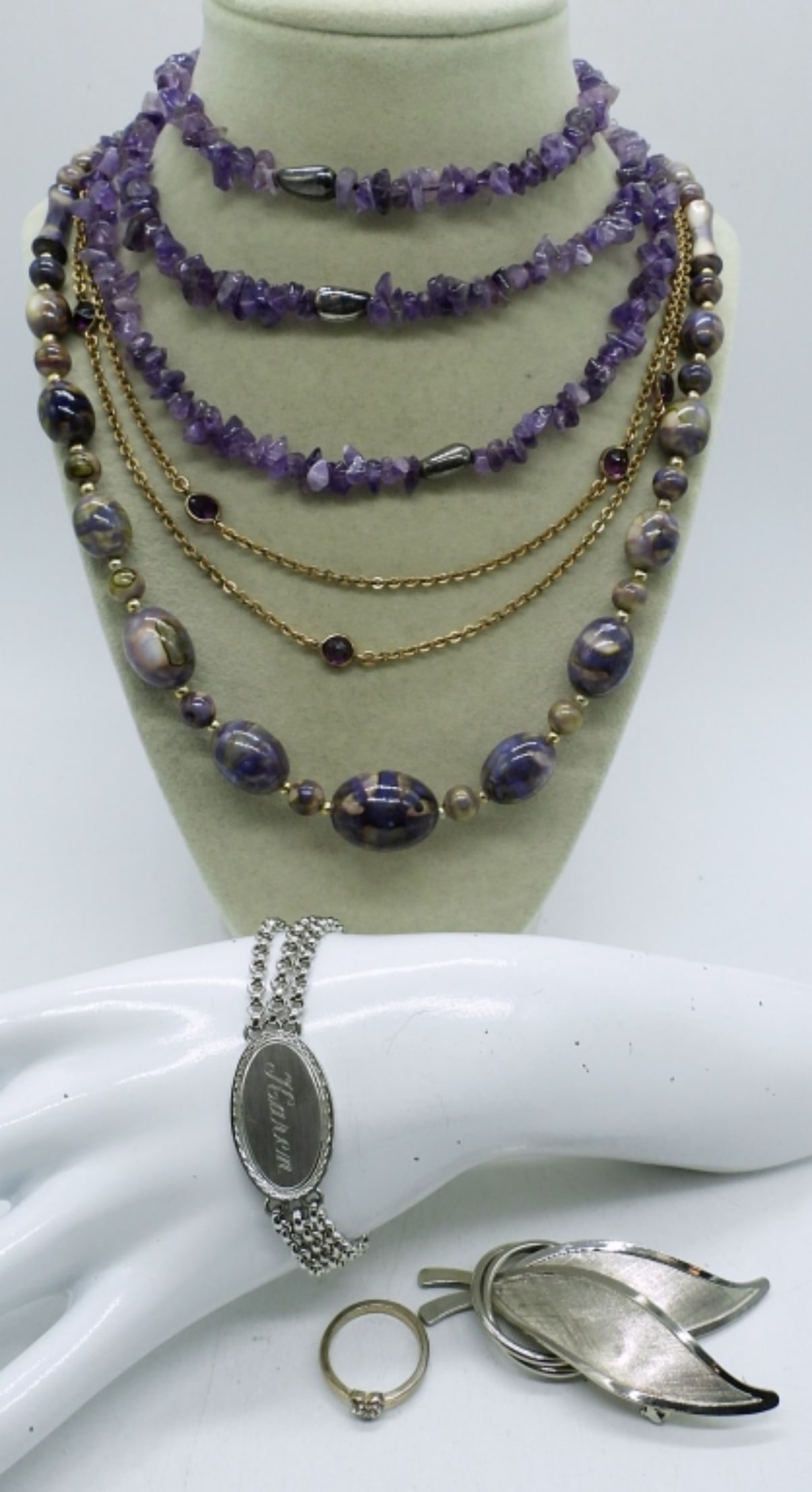 AMETHYST GEMSTONE NECKLACE & MORE (1 of 1)
