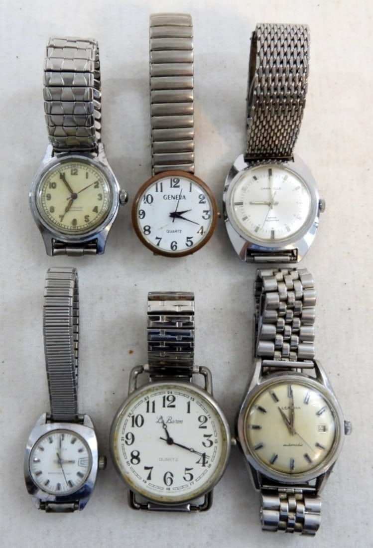 (6) MENS SILVER BAND WATCHES (1 of 3)
