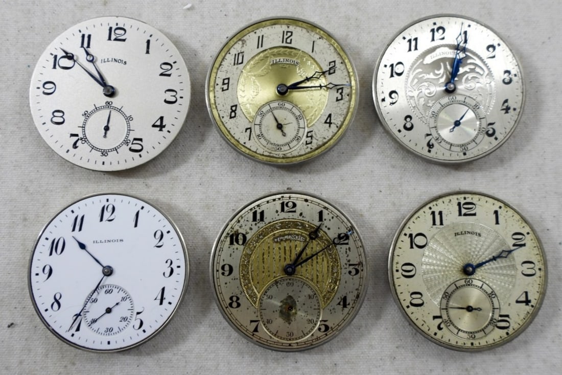 (6) 16- 12 SIZE POCKET WATCH MOVEMENTS (1 of 2)