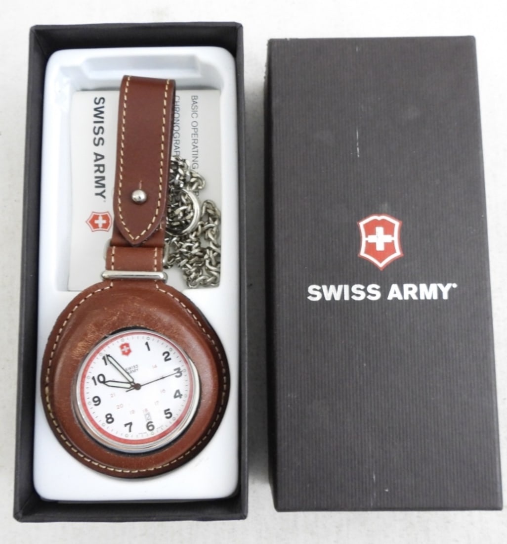 SWISS ARMY SURVIVOR WATCH w/CASE: MODEL 24721 in ORIGINAL BOX - LOOKS NEW / UNUSED / UNTESTED