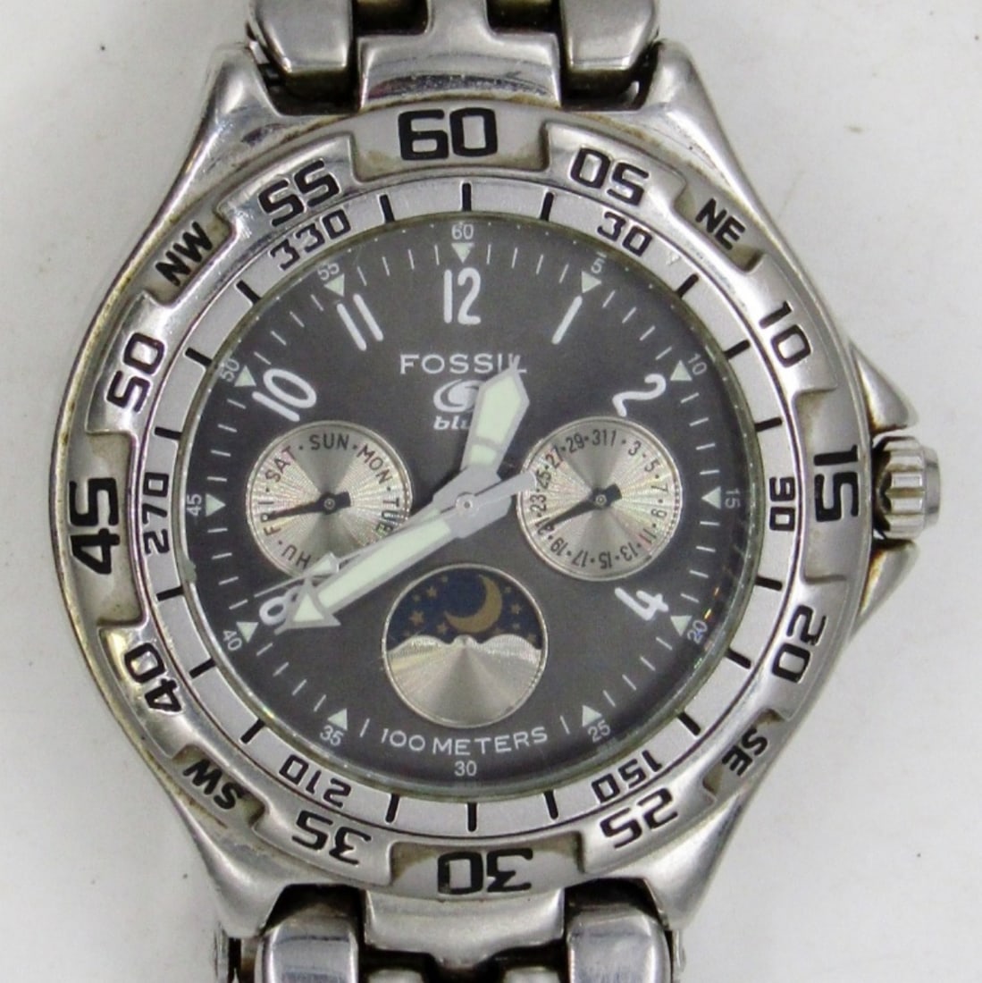 FOSSIL BLUE MENS CHRONO WATCH (1 of 2)