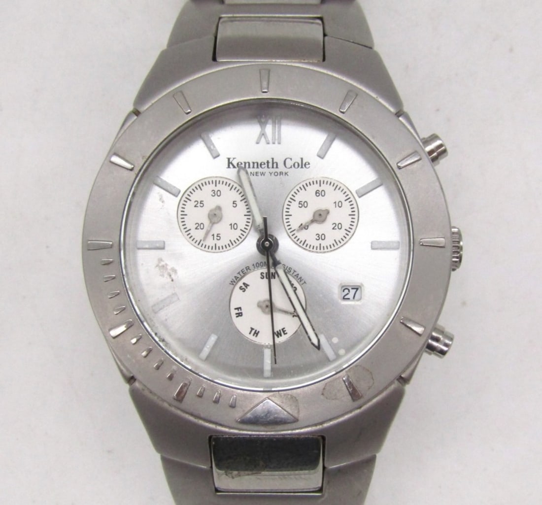 KENNETH COLE CHRONOGRPAH: UNTESTED / UNVERIFIED CHINA PARTS, 100M WATER RESISTANT, KC3353