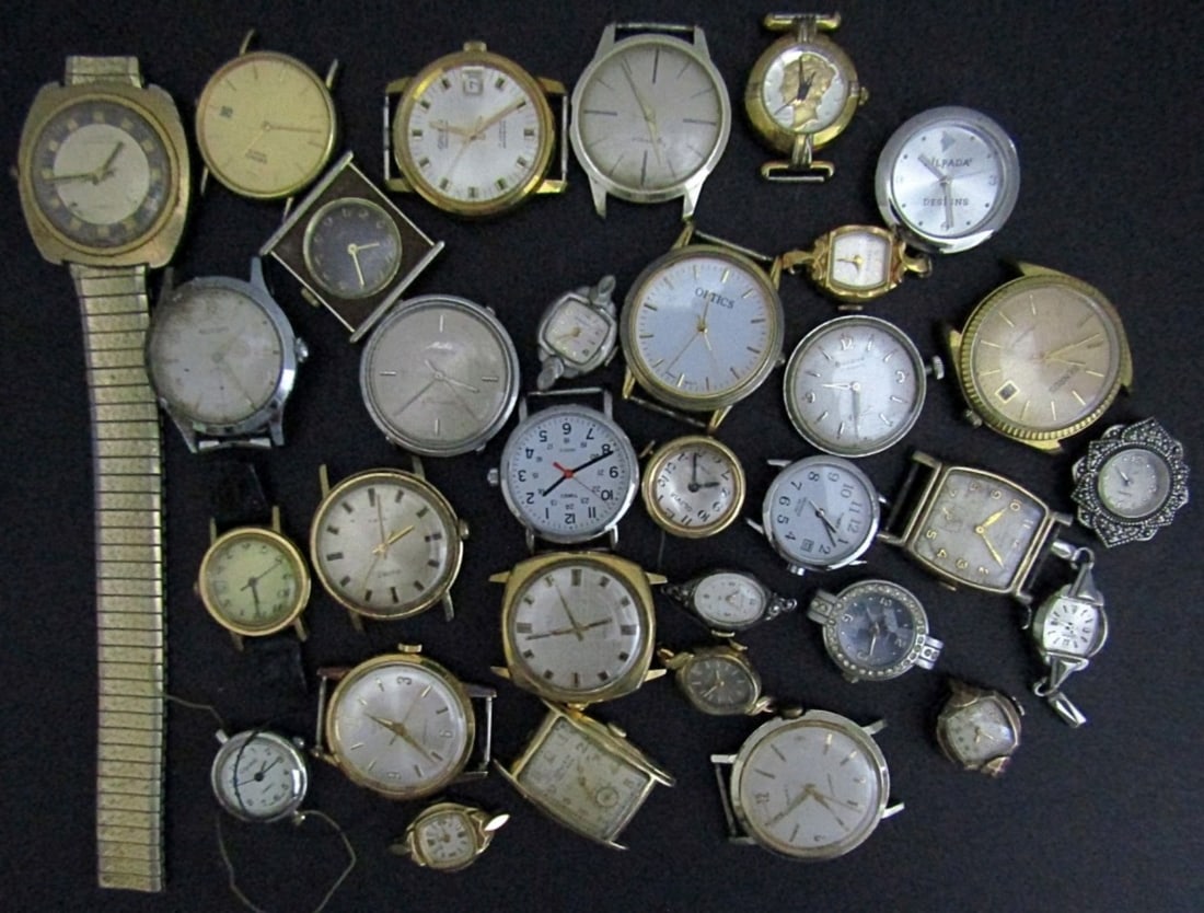 LOT of WATCH FACES - FOR PARTS/REPAIR: SEE PICS