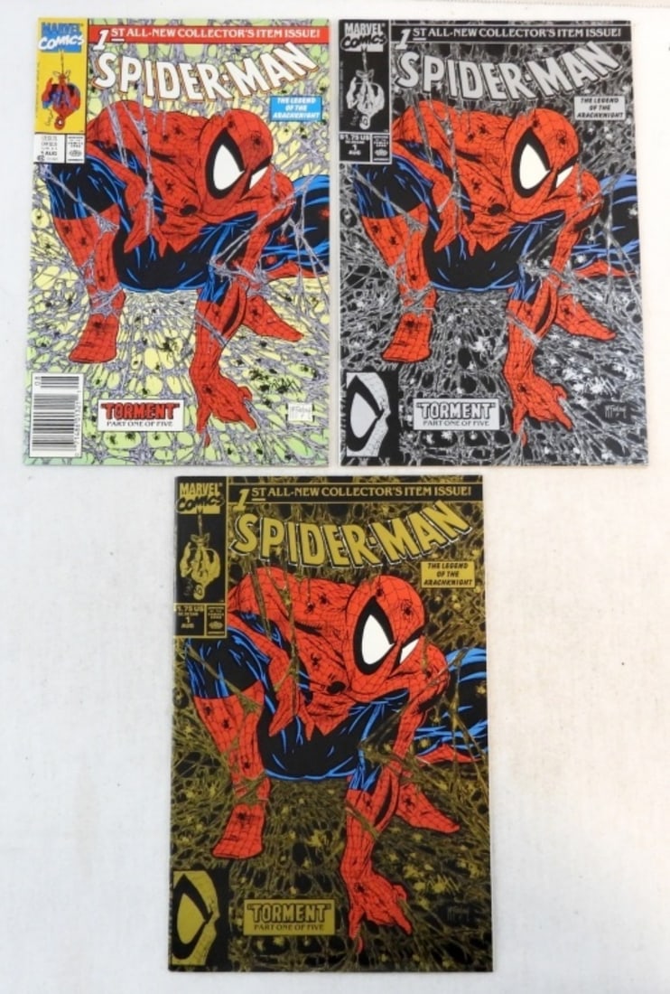 (3)'90 SPIDER-MAN #1 GOLD, SILVER & REG (1 of 2)