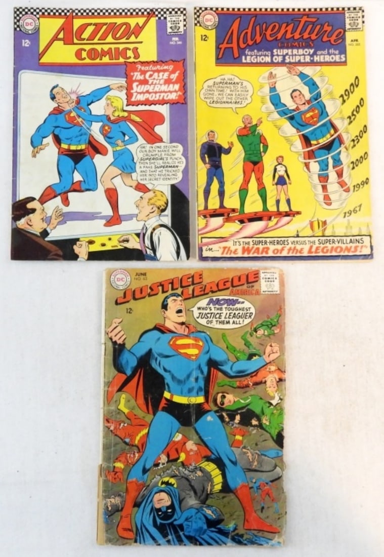 (3) DC COMICS 12c SUPERMAN / ACTION (1 of 2)