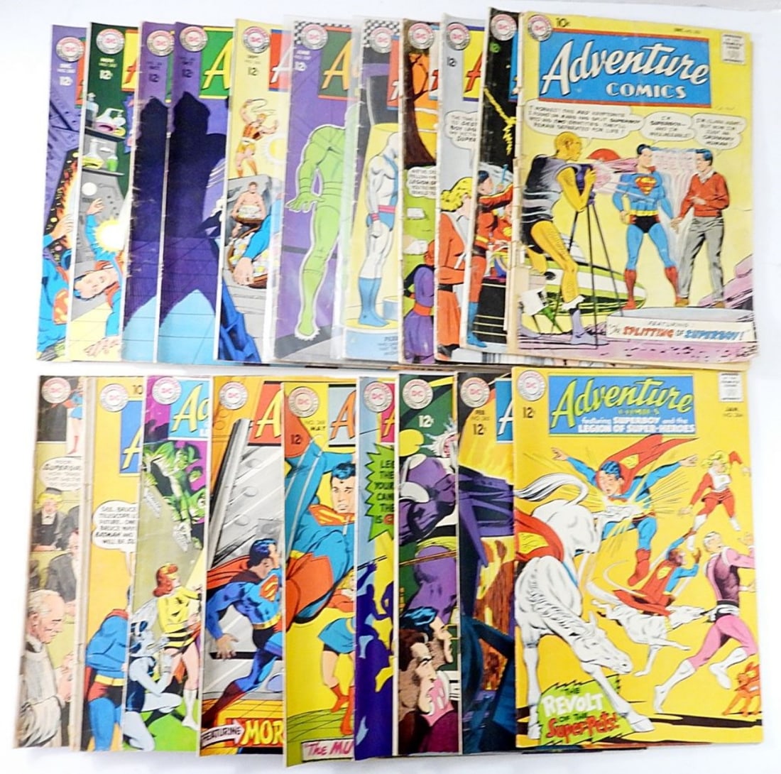 (18) SILVER  DC  ADVENTURE COMICS LOT (F-VG) (1 of 2)
