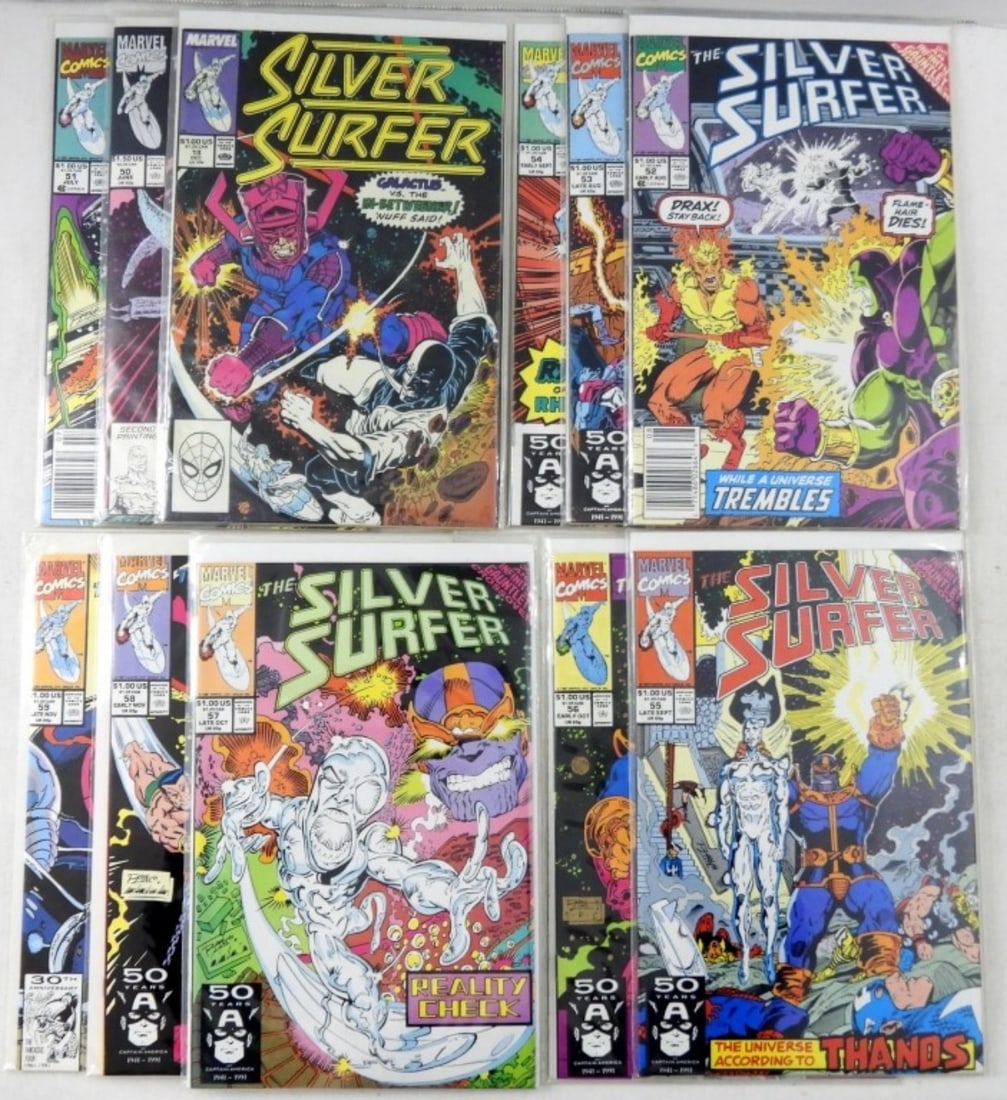 (11)1992MARVEL SILVER SURFER COMIC LOT (1 of 3)