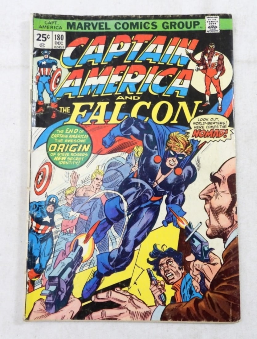 1974 MARVEL CAPTAIN AMERICA #180: 1974 MARVEL CAPTAIN AMERICA #180,1ST APPEARANCE OF STEVE ROGERS AS NOMAD (G)
