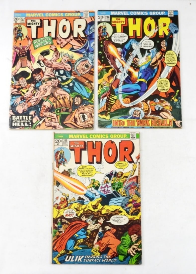 (3) BRONZE MARVEL  THE MIGHTY THOR COMICS (1 of 2)