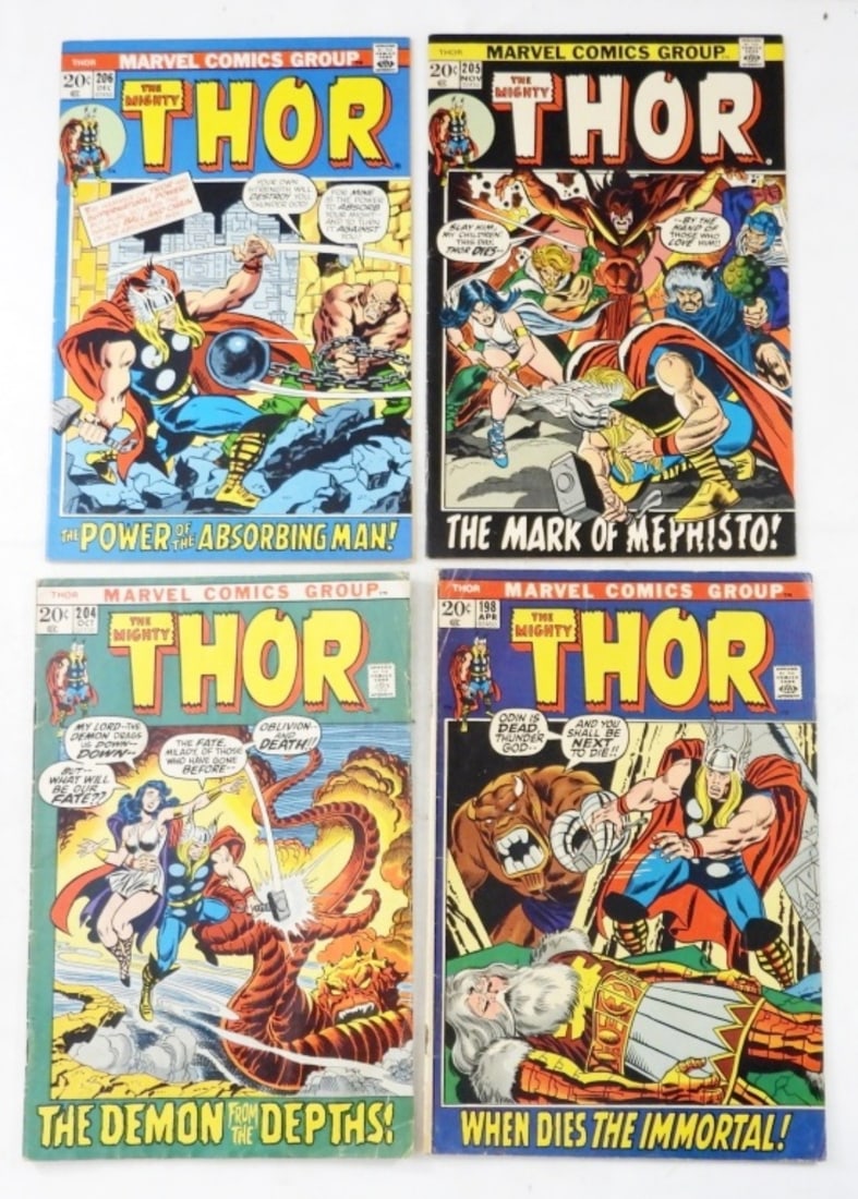 (4) BRONZE MARVEL THE MIGHTY THOR COMICS (1 of 2)