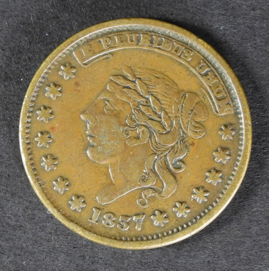 1837 NOT ONE CENT, HARD TIMES  TOKEN (1 of 2)