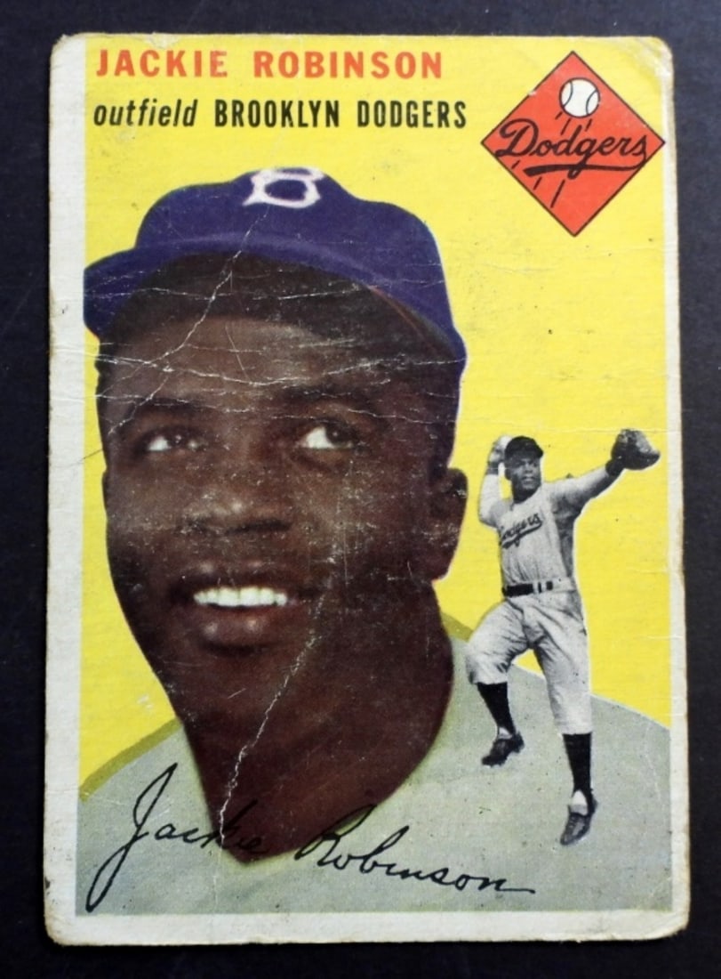 1954 TOPPS #10 JACKIE ROBINSON (1 of 2)
