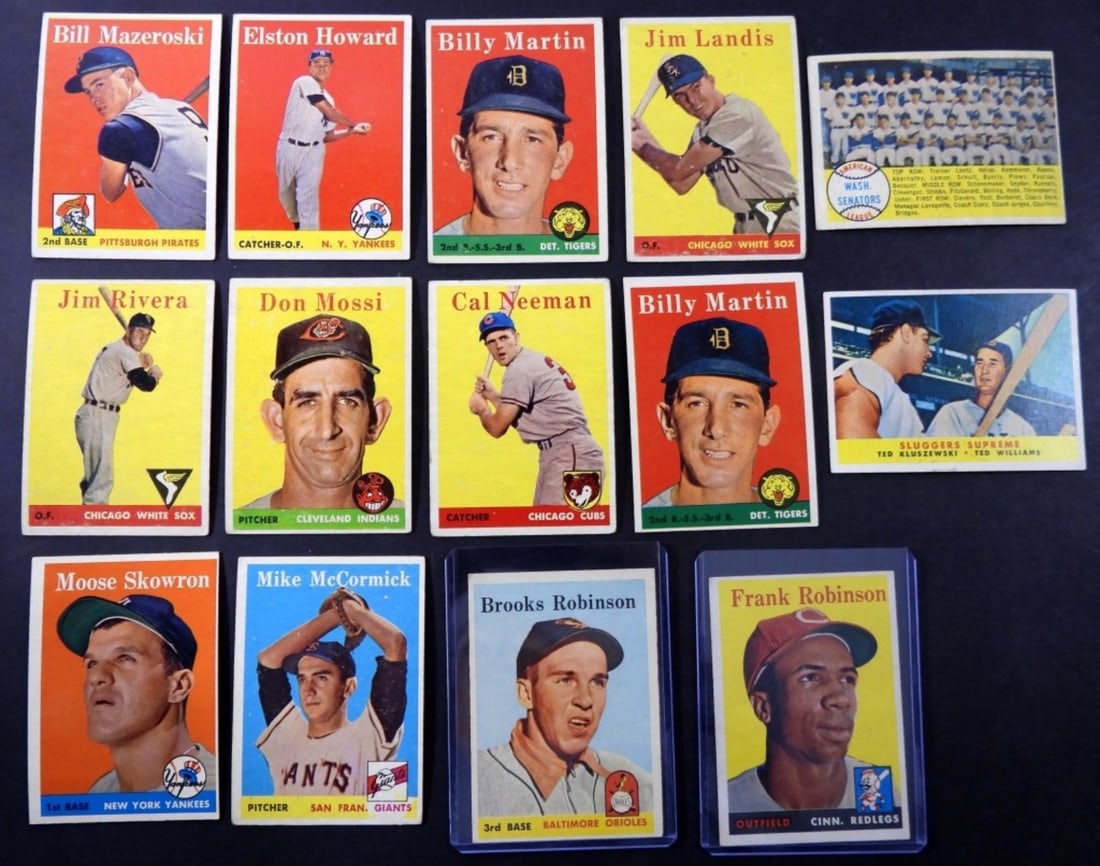 (14) 1958 TOPPS STAR CARDS & SEMI-STARS (1 of 2)