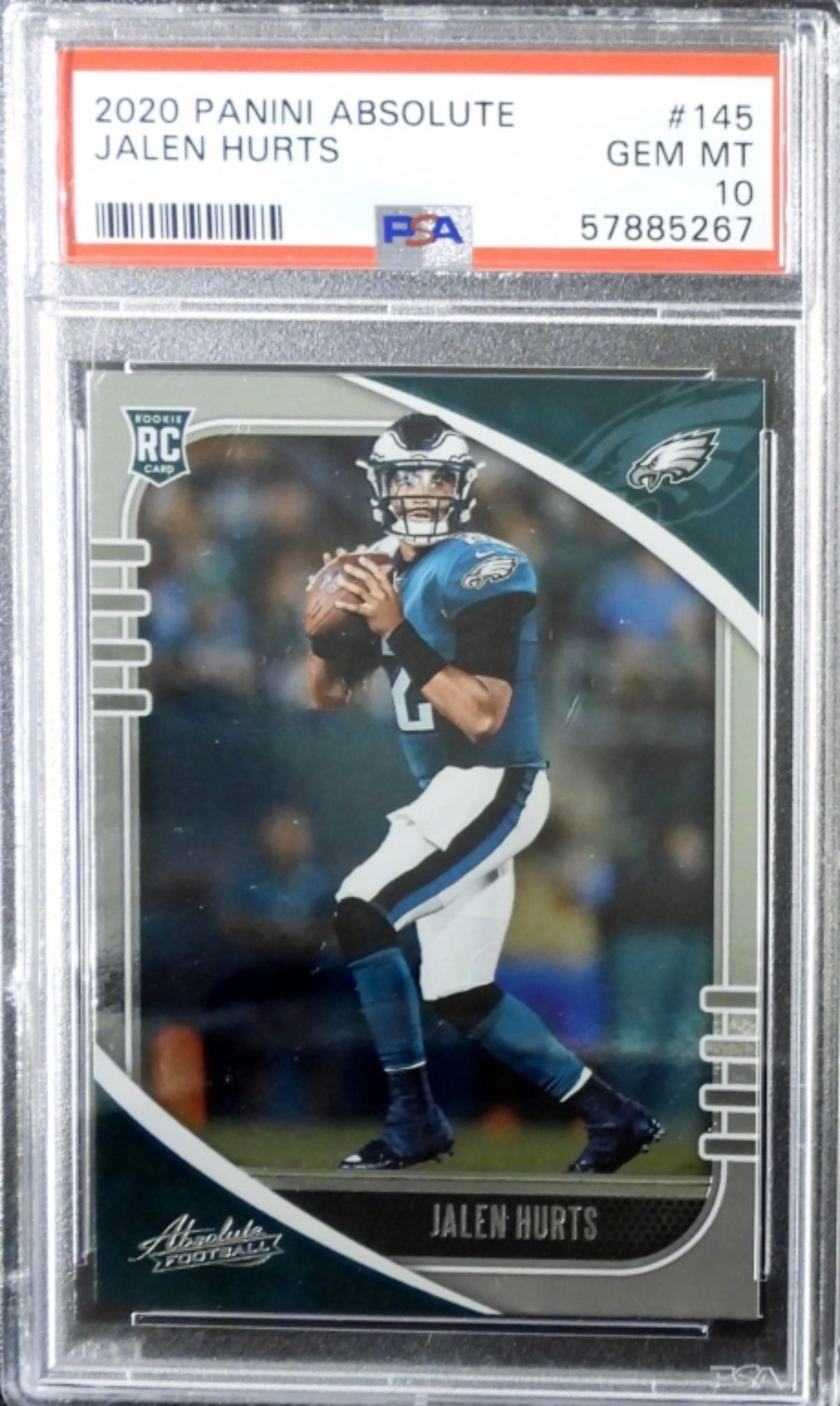 2020 PANINI ABSOLUTE #145 JALEN HURTS PSA10 (1 of 2)