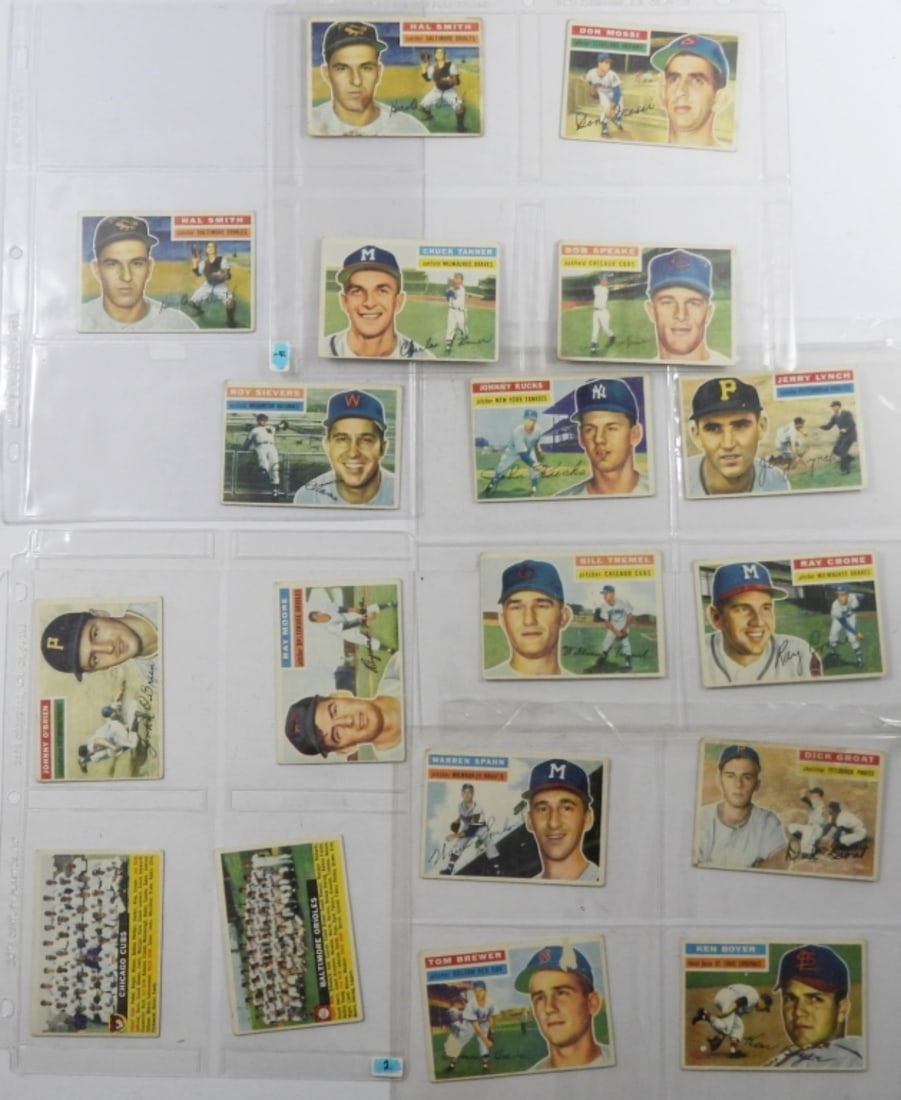 (18) 1956 TOPPS BASEBALL CARD LOT (1 of 2)