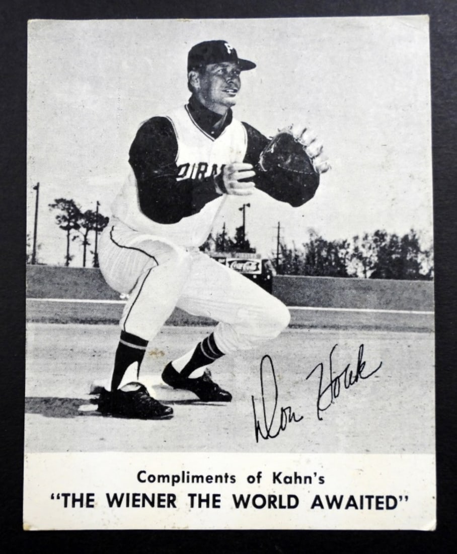 1962 KAHN'S WIENERS DON HOAK: 1962 KAHN'S WIENERS DON HOAK, PIRATES, NICE CARD