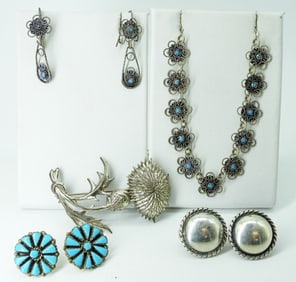 LANG BROOCH, VTG FILIGREE SET