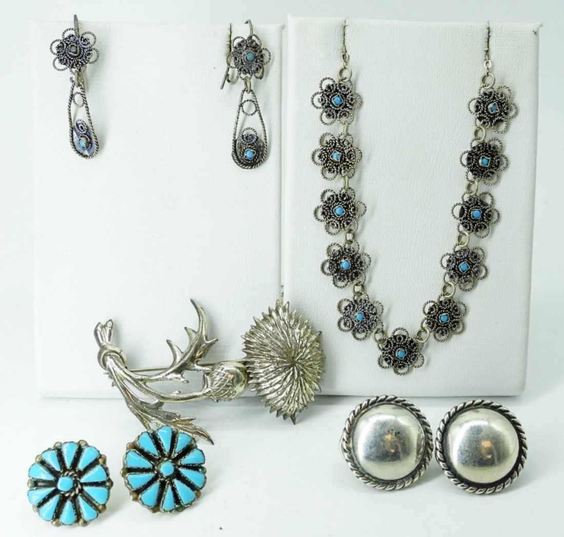 LANG BROOCH, VTG FILIGREE SET (1 of 1)