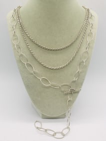 ESPO SIG LINK NECKLACE & 2 CHAINS 925