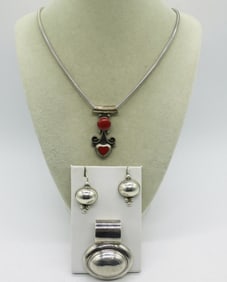 (3) MEXICO STERLING VTG PIECES