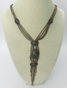 UNIQUE 925 MULTI STRAND VTG NECKLACE
