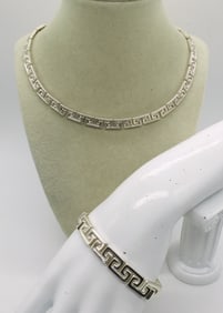 MILOR GREEK KEY STERLING SET