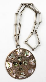 VINTAGE MEXICO  STERLING  NECKLACE