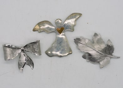 (3) VTG STERLING PINS
