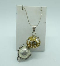 MELODY BALL & SPHERE LOCKET 925
