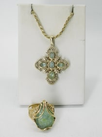 LIAM ISRAEL 925 RING - GOLD TONE SET