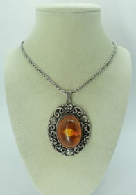 VTG MEXICO AMBER NECKLACE