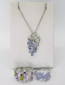 STERLING AMETHYST GEMSTONE JEWELRY