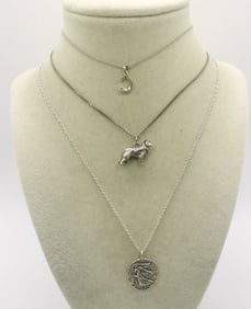 (3) STERLING NECKLACES