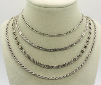 (4) STERLING CHAINS