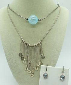 BLOWN GLASS PENDANT 925 NECKLACES