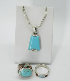 SOUTHWEST STYLE RINGS & NECKLACE