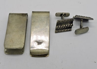 STERLING MONEY CLIPS & CUFF LINKS