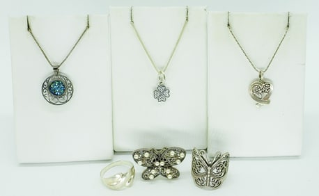 STERLING FASHION NECKLACES & RINGS